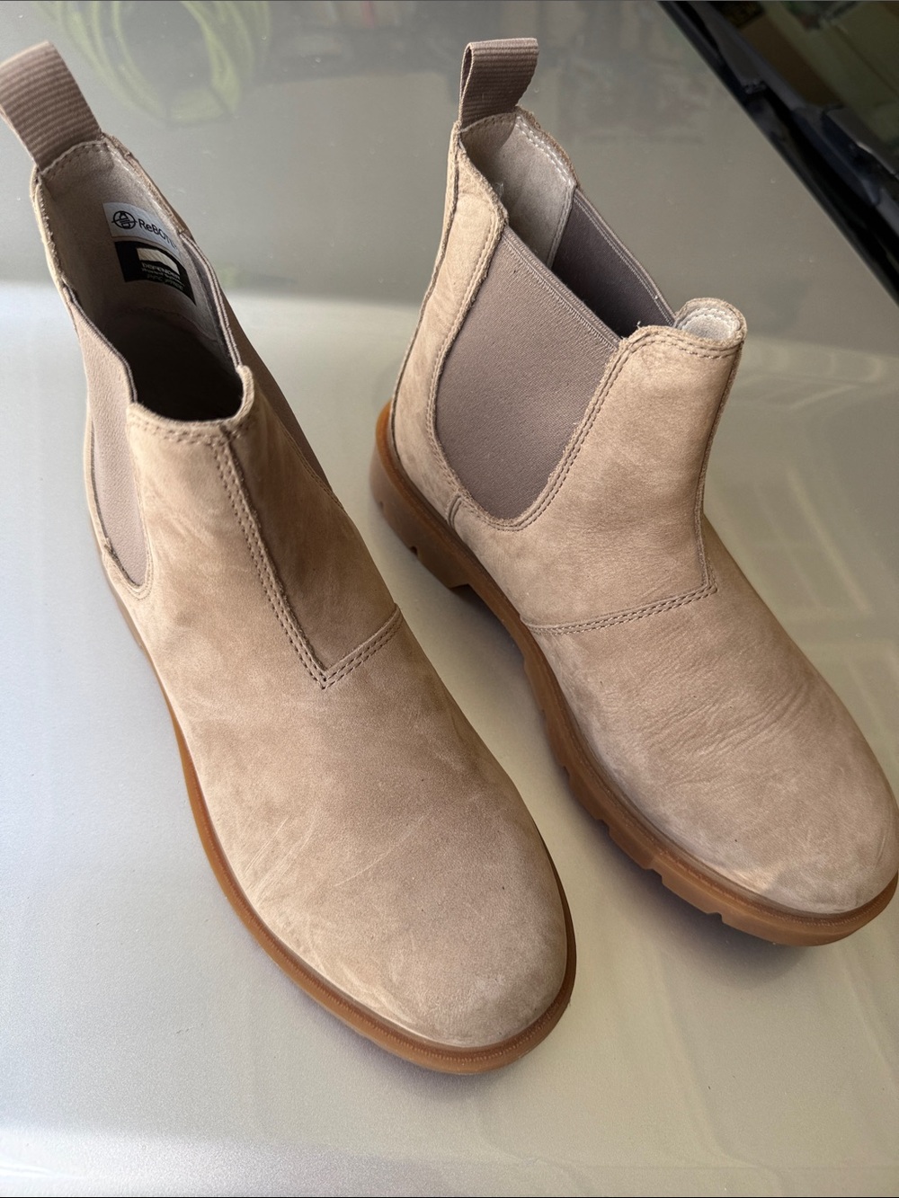 Timberland Beige Suede Chelsea Ankle Booties